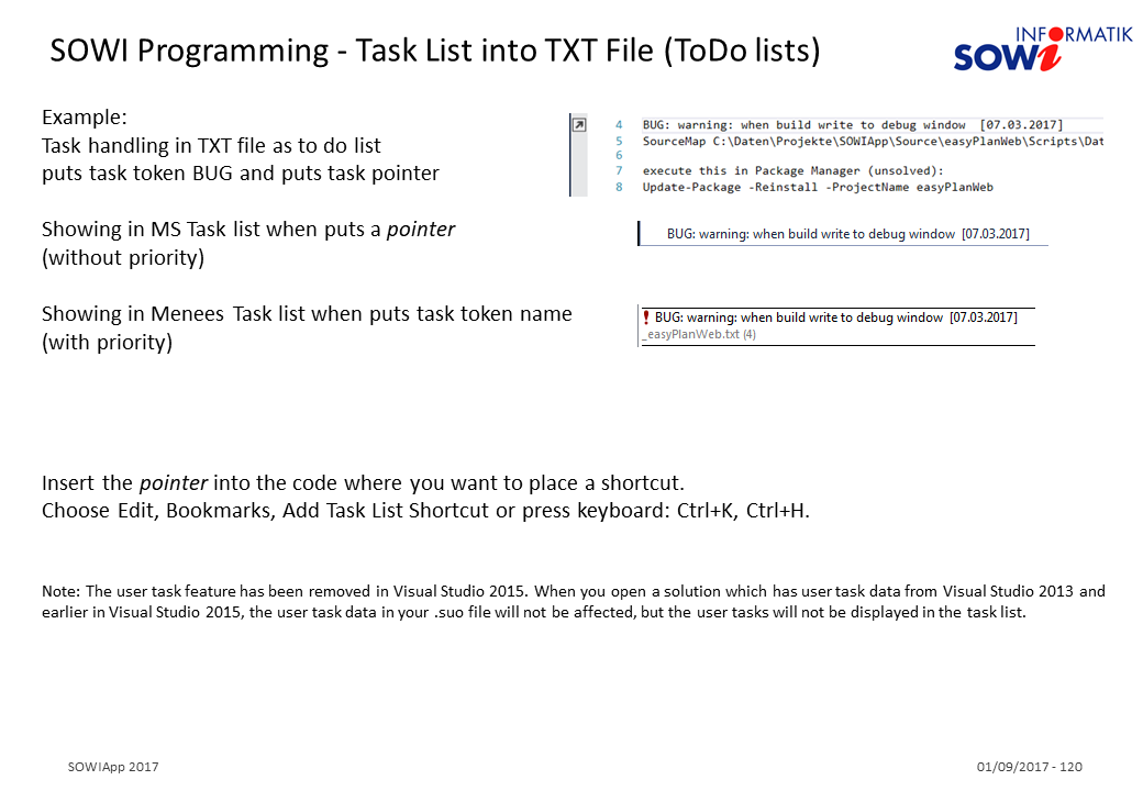 SOWIProgramming Task List Into Txt File