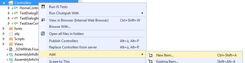 ScreenSOWIWeb Controller Template Content Menu