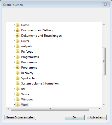 ScreenSOWIWin Tool Solution Dialog Folder